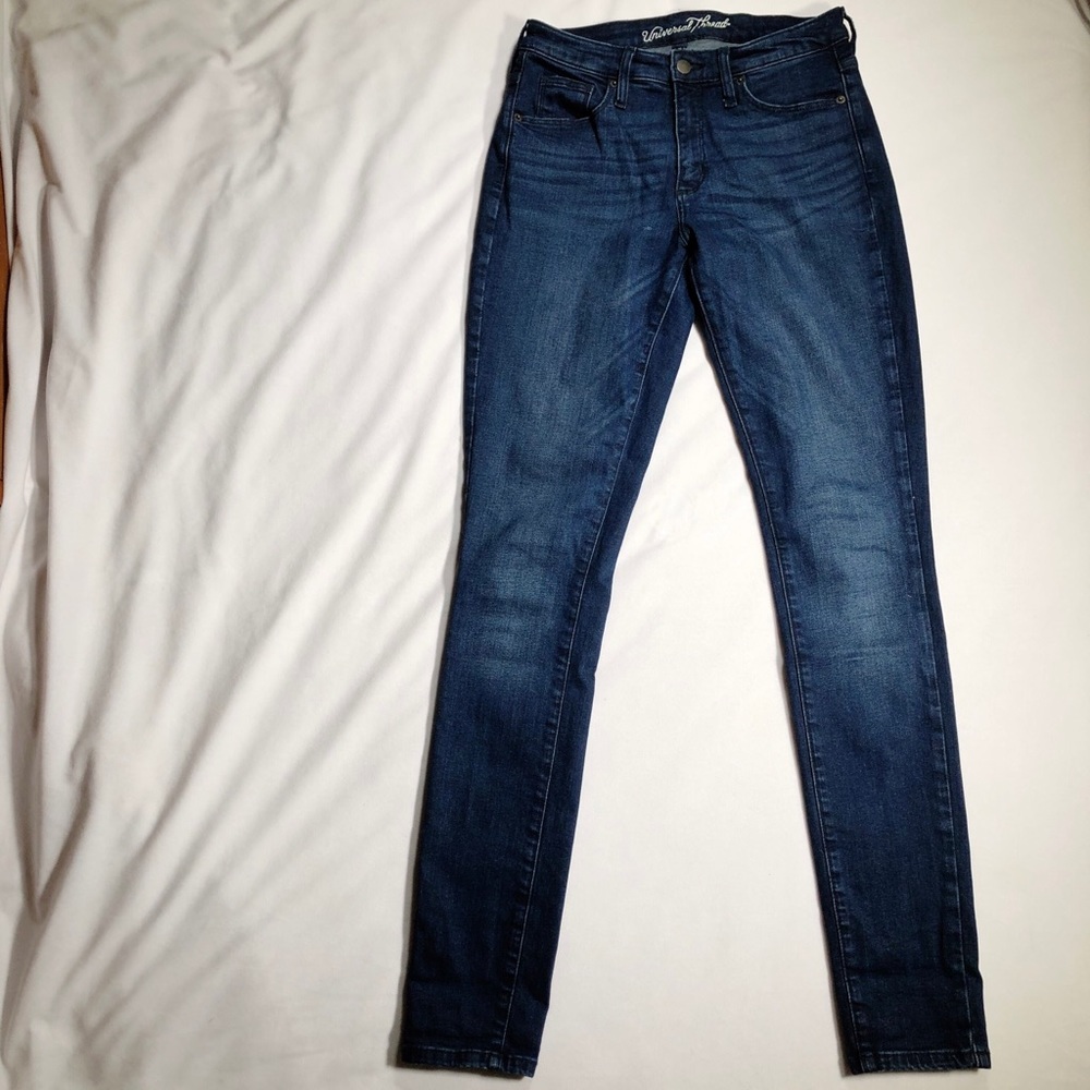Universal Thread Straight Leg High Rise Stretch Denim Jeans Size 6/28L